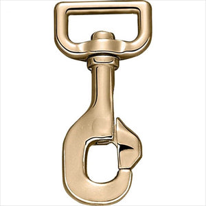 Sprenger Karabinerhaken Messing - 4850502250, groß und eckig mit 26mm Öse, ideal für Stallzubehör und dauerhafte Halterung im Außenbereich.