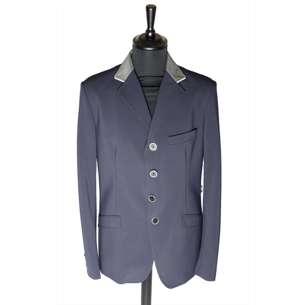 Equiline men's show jacket with a gray collar 