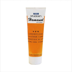 Stübben Hamanol Lederpflege 250ml Wachs-Emulsion in orange-weißer Tube zur intensiven Lederpflege und Faserstruktur-Schutz kaufen.