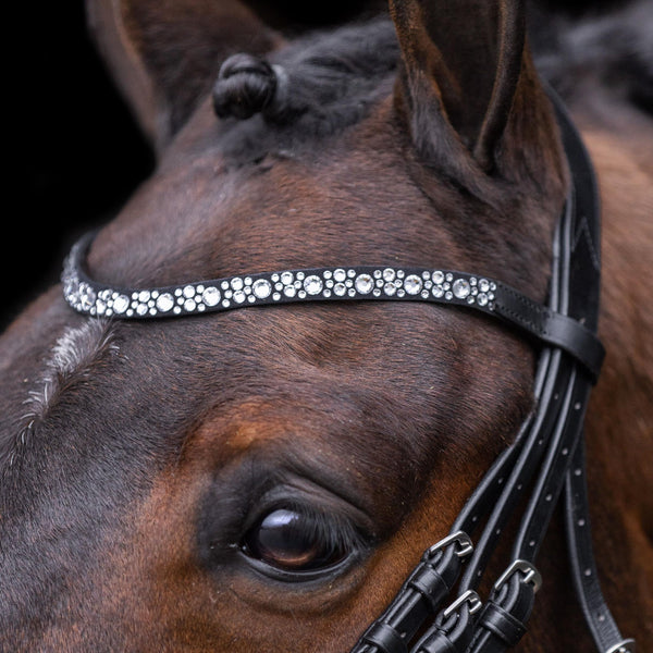 Imperial Riding Bridle Olympia with patent noseband and rhinestones 