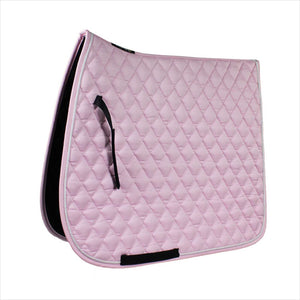 Equest Schabracke Baumwolle Diamant in zartem Rosa mit ergonomischem Schnitt und Diamantsteppung. Hautfreundliche Sattelunterlage für Pferde.