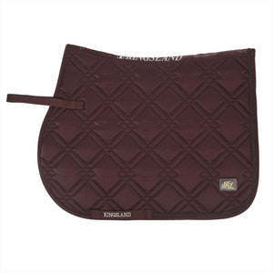Kingsland Glanz Schabracke KLNatana Braun mit Glitzerdetails und atmungsaktivem Material. Hochwertige Sattelunterlage für Dressurpferde.