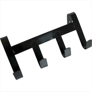 HorseGuard Trensenhaken aus Metall mit 4 Haken in Schwarz. Ideal zur ordentlichen Aufbewahrung von Trensen im Stallzubehör-Bereich.