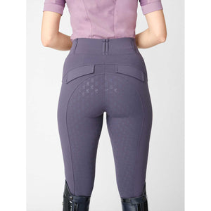 Ps of Sweden Reitleggings Juliette in Lila mit Gürtelschlaufen, Gesäßtaschen und Vollbesatz für optimalen Halt beim Reiten.