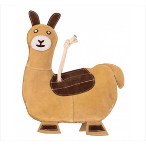 Pferdespielzeug Lama Lotte von Waldhausen aus weichem Material mit braunen Details, ideal als Stallzubehör für Spiel und Komfort im Pferdestall.