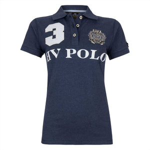 HV POLO Kinderpoloshirt Favouritas EQ SS in Dunkelblau mit Knopfleiste und Logo-Stickerei. Komfortabel und modisch für stilbewusste Kinder.