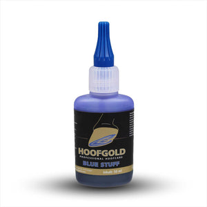 Hoofgold Blue Stuff Strahlpflege 50ml mit Dosierspitze, effektive Hufpflege gegen Strahlfäule, ADMR-konform für tägliche Anwendung im Stall.