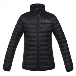 Kingsland Thermojacke Junior in Schwarz mit Frontreißverschluss, wasserabweisend und atmungsaktiv – ideal als Kinderjacke für kühle Tage.
