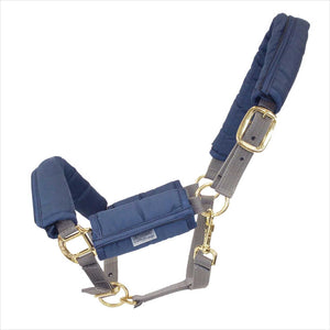 Equest Halfterpolster Set - Schonend & Praktisch in Dunkelblau, 4-teiliges Set für Pferdehalfter mit weicher Polsterung zum Schutz sensibler Bereiche.