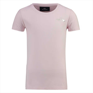 Hv Polo T-Shirt Kinder - Stylisches Design in Rosa mit schlanker Passform, ideal für kleine Pferdeliebhaber und Sommermode 2022.