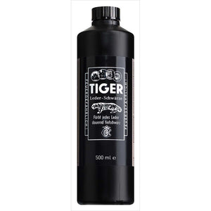 Bense&Eicke Tiger Lederschwärze 250 ml Flasche für tiefschwarze Lederpflege. Ideal zur Farbauffrischung von schwarzem Leder im Reitsport.