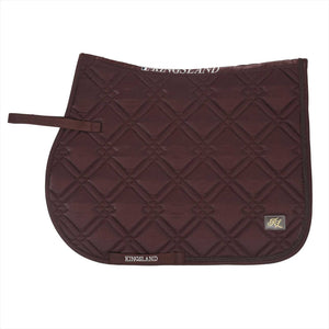 Kingsland Glanz Schabracke KLNatana in Braun mit Glitzer und atmungsaktivem Stoff. Ideal für Dressursättel im Reitsport.