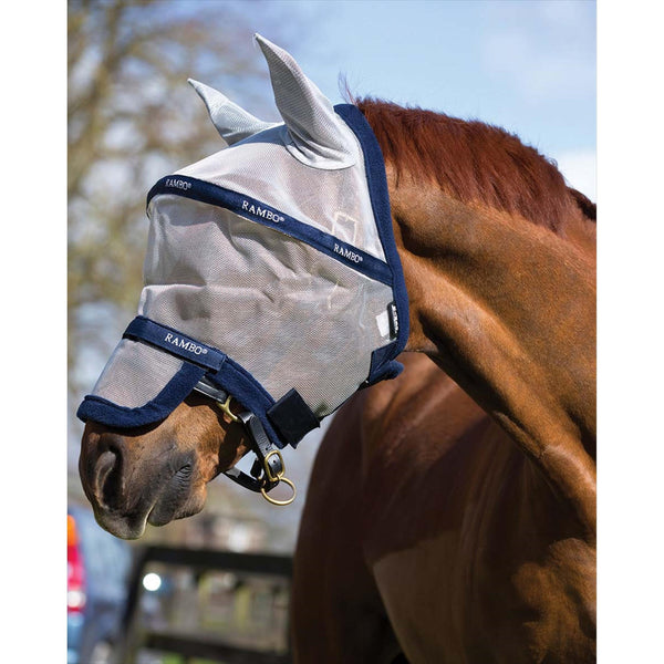 Horseware Rambo Fly Mask Plus avec nez amovible et protection oculaire 