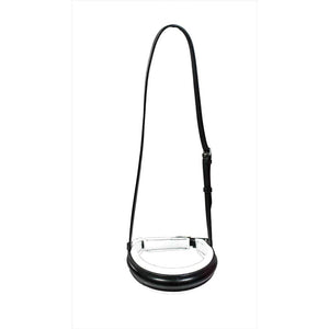 Döbert Reithalfter kaufen - 45mm Kandare mit silbernen Beschlägen und breitem Nasenriemen. Hochwertiges Reitzubehör für Pferde aus Leder.