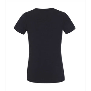 Rückansicht des Kingsland Kinder T-Shirts Unisex in Schwarz, schlichtes Design aus weichem Baumwollstoff – perfekt für den Alltag.