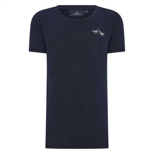 Hv Polo T-Shirt Kinder - Stylisches Design in Dunkelblau mit Polo-Logo, perfekte Kinderoberbekleidung für Reiter im Outlet-Angebot.