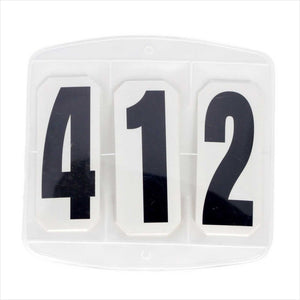 Kerbl Startnummer Klett für Schabracke mit dreistelliger Anzeige 412. Sicheres Turnier Zubehör für Pferde mit Klettbefestigung.