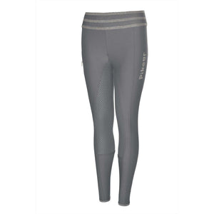 Pikeur Kinderreithose Leggings Ida Grip in Grau mit Grip-Vollbesatz und elastischem Bund. Ideal für schlanke Kinder und Teens im Reitsport.