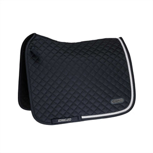 Kingsland Schabracke KLCameo in Schwarz mit silberner Kordel aus der Sommer Kollektion. Funktionelle, formstabile Sattelunterlage mit stilvollem Design.