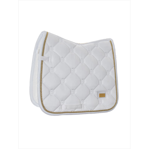 Equestrian Stockholm saddle pad White Perfection Gold 