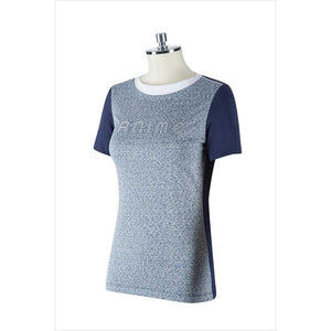 Animo Italia Funktionsshirt Fobh in Blau mit Kontrastärmeln, schnelltrocknend und ideal für sportliche Aktivitäten im Sommer.