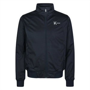 Kingsland Softshelljacke Herren in Dunkelblau mit Stehkragen und Reißverschluss – ideale Übergangsjacke für Reiter und Outdoor-Aktivitäten.