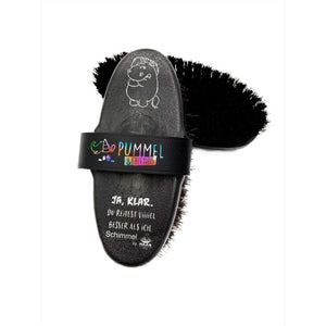 Haas Schimmelbürste Grummeleinhorn mit Kokosborsten für weiße Pferde, ideal zur Fleckenentfernung und sanften Fellpflege im Stallalltag.