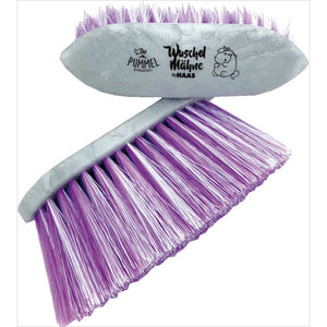 Haas Pummeleinhorn Mähne 8cm Striegel mit langen lila Borsten für effektive Pferdepflege. Ideal zur gründlichen Reinigung im Stall.