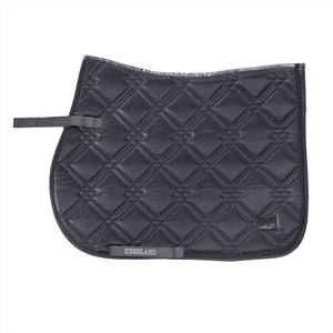 Kingsland Glanz Schabracke KLNatana in Dunkelgrau mit Glitzereffekt und atmungsaktivem Stoff. Hochwertige Sattelunterlage für Pferde.