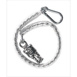 Kerbl Anbindekette 50cm mit stabilem Kunststoff-Überzug und Karabinerhaken für sichere Befestigung von Pferden. Ideal für Halfter und Stricke.