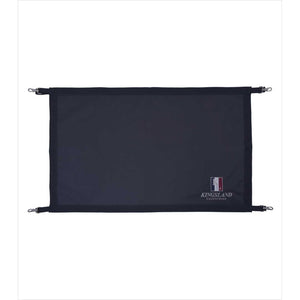 Kingsland Stable Guard - Boxenvorhang aus schwarzem Nylon mit 4 Karabinern, ideal zur Stallabtrennung in der Pferdepflege.
