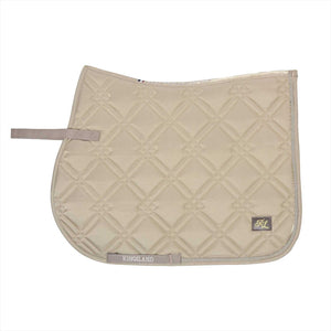 Kingsland Glanz Schabracke KLNatana Beige mit atmungsaktivem Innenstoff und Glanzoptik. Ideal für stilbewusste Reiter im Dressursport.