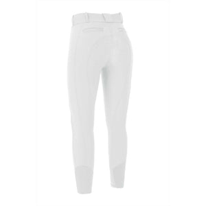 Rückansicht der Kingsland Turnierreithose KLKadi E-Tec Fullgrip mit Silikonbesatz und Glitzer-Details, atmungsaktiv für Sommerturniere.